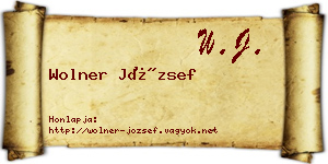 Wolner József névjegykártya