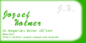 jozsef wolner business card